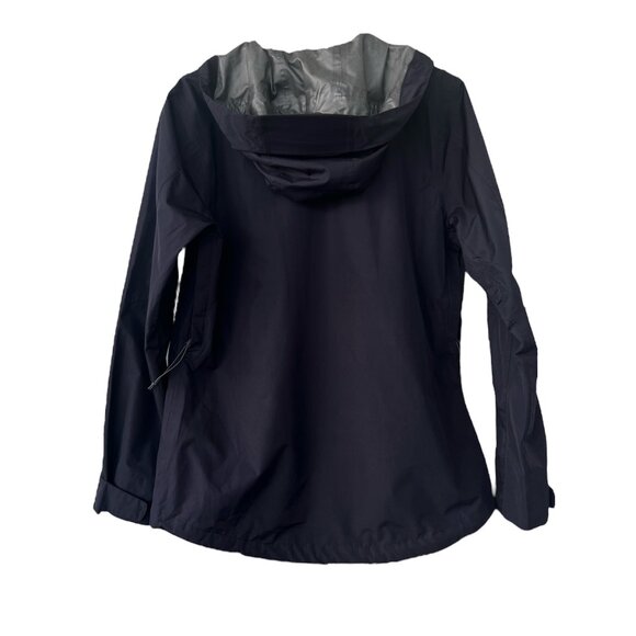 Lands' End Women's Rain Jacket Size Medium 10-12 Hooded Navy Blue - Picture 3 of 11